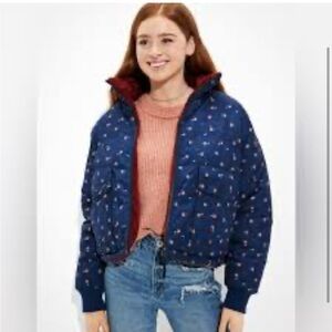 American Eagle reversible puffer coat, size MED